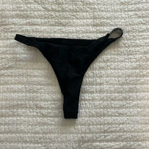 Black high rise cheeky bikini bottom